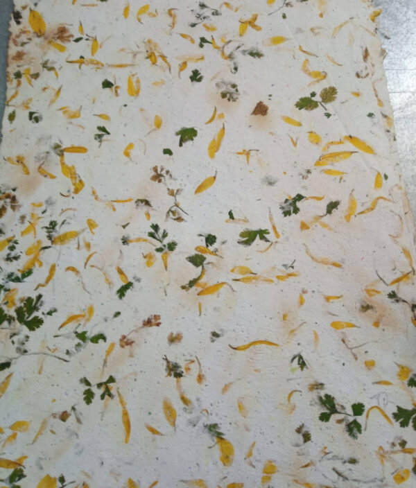 Hoja Artesanal Petalos y Cilantro - Imagen 3
